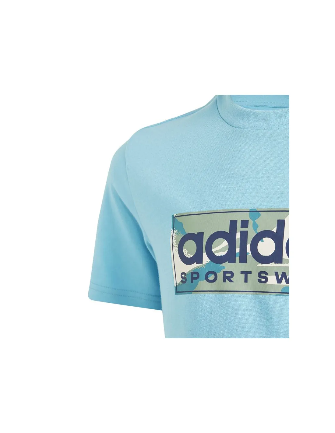 Camiseta adidas Camo Linear Niño Azul