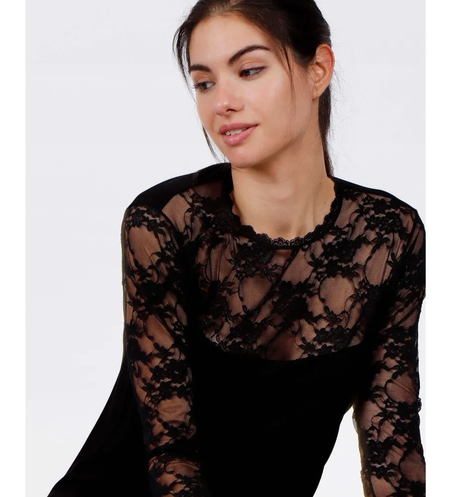 Camiseta Blonda negro
