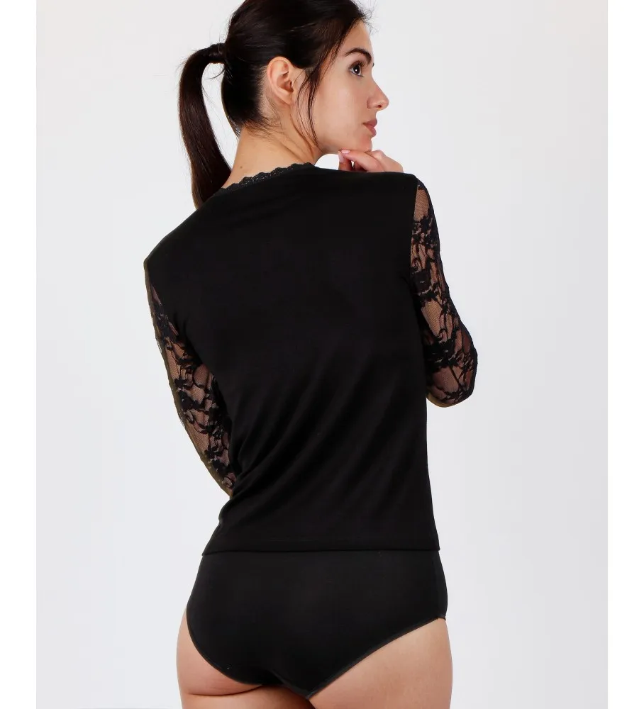 Camiseta Blonda negro
