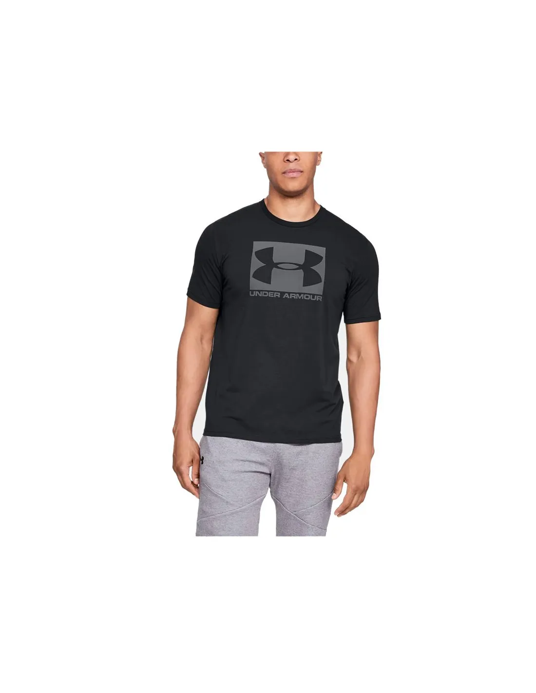 CAMISETA DE FITNESS UNDER ARMOUR BOXED SPORTSTYLE SSBLK HOMBRE