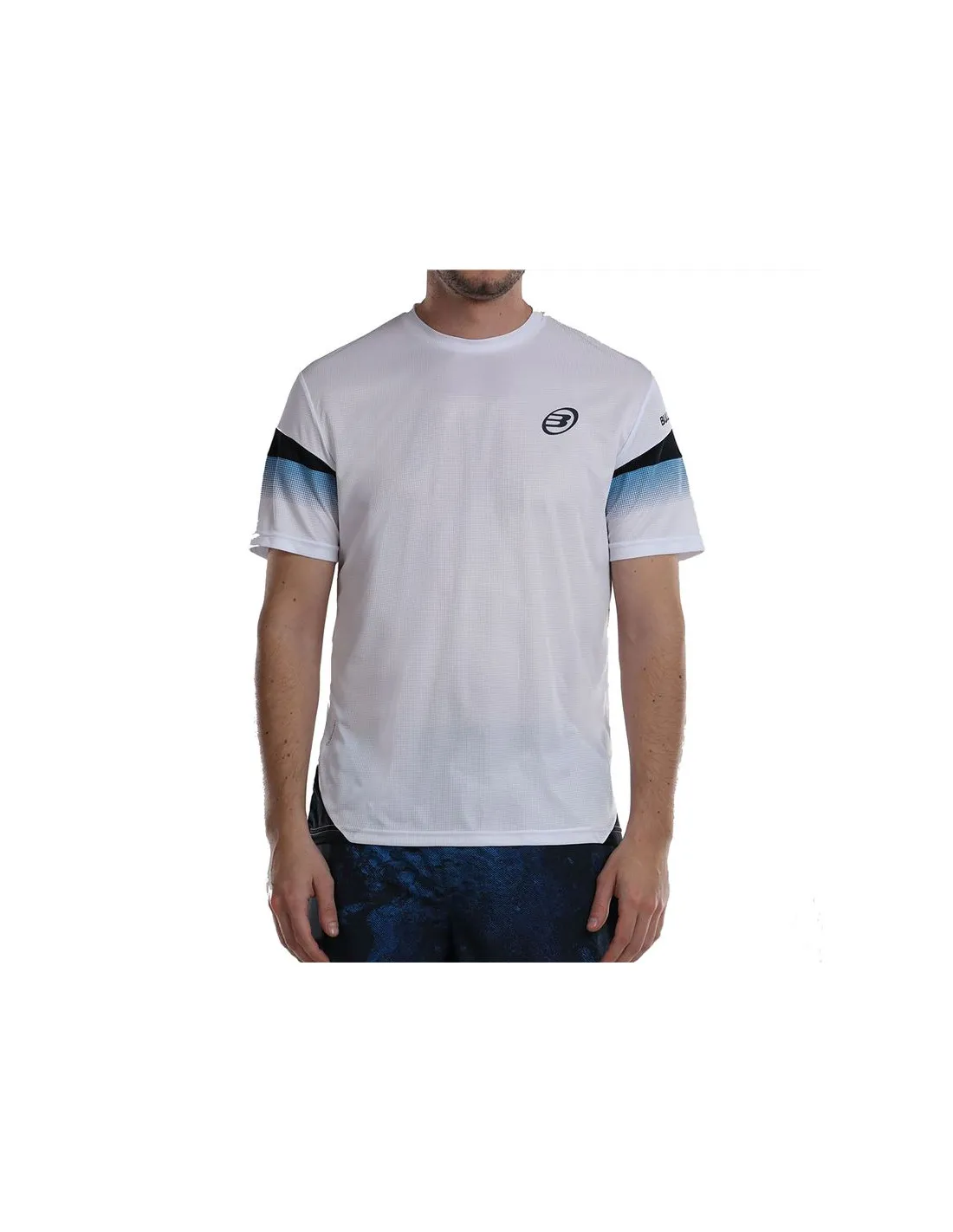 Camiseta de Pádel Bullpadel Aguzo Blanco Hombre