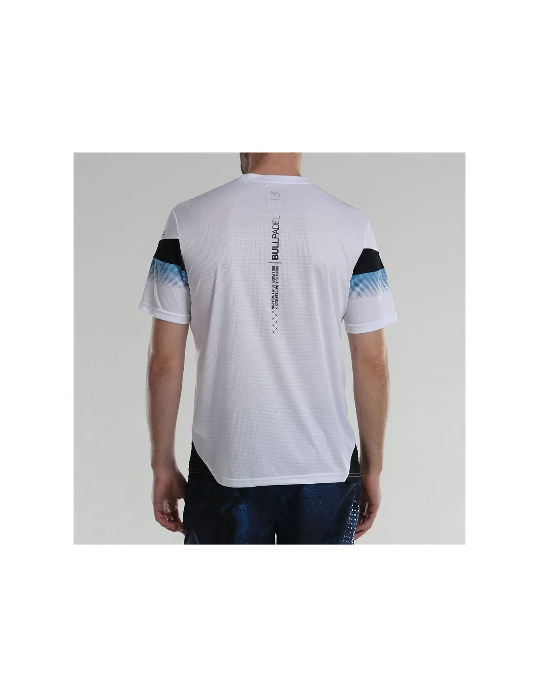 Camiseta de Pádel Bullpadel Aguzo Blanco Hombre