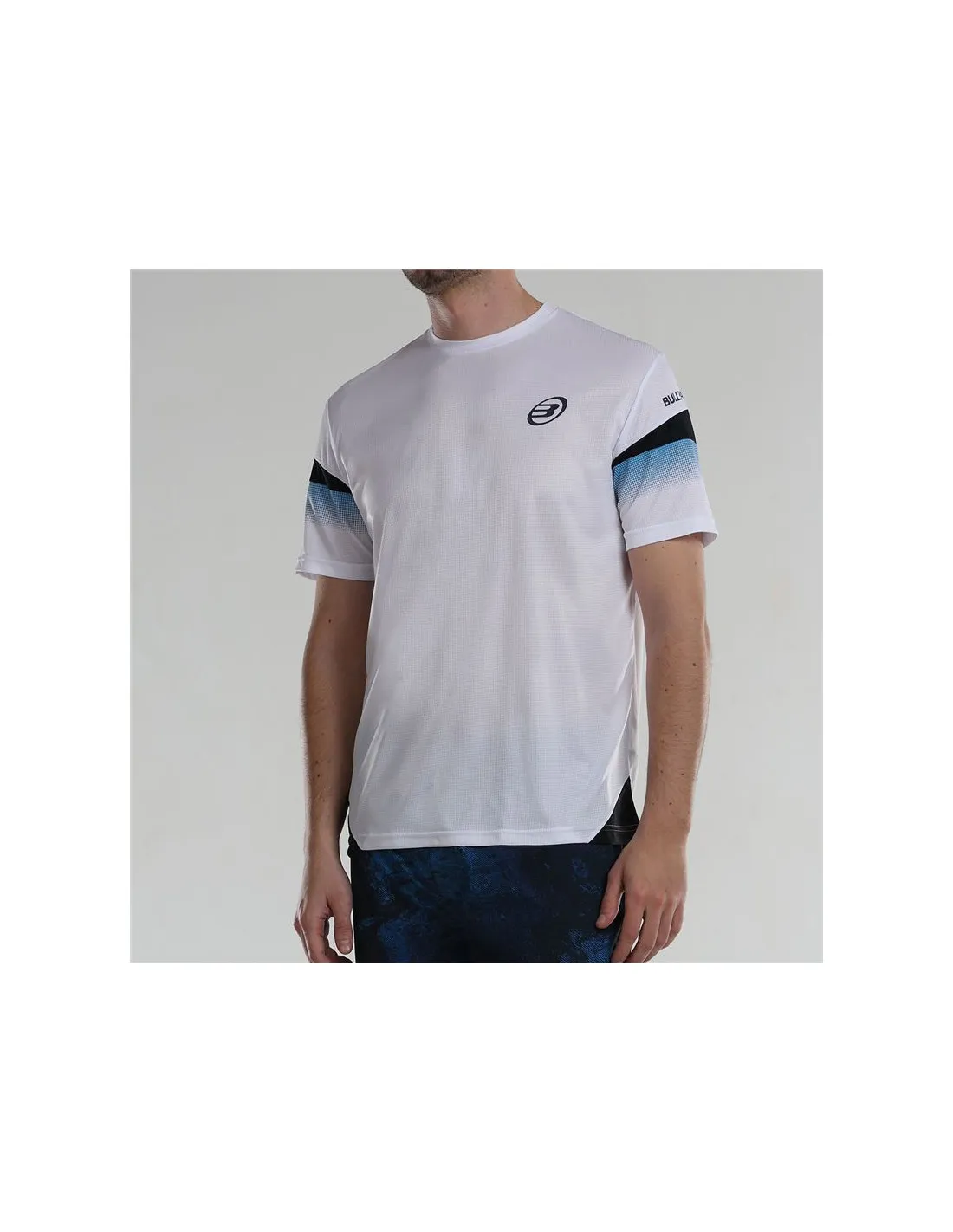 Camiseta de Pádel Bullpadel Aguzo Blanco Hombre
