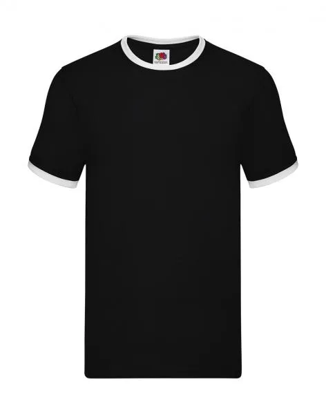 Camiseta Fruit of the Loom Ringer manga corta hombre