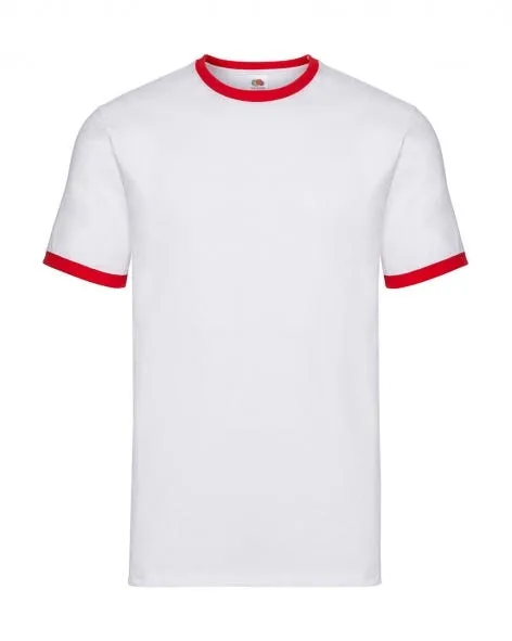 Camiseta Fruit of the Loom Ringer manga corta hombre