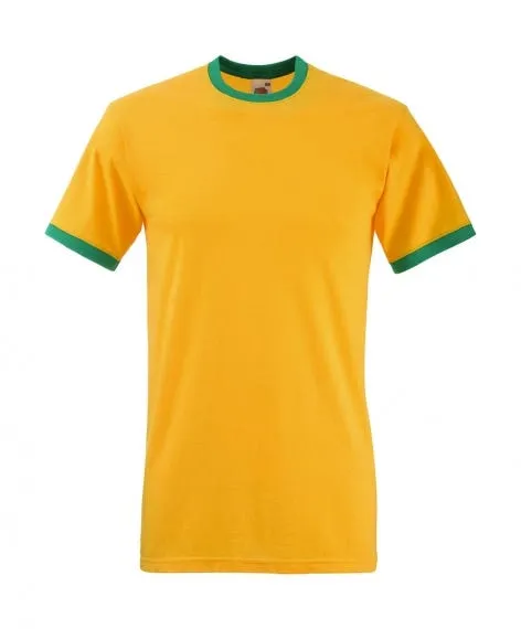 Camiseta Fruit of the Loom Ringer manga corta hombre