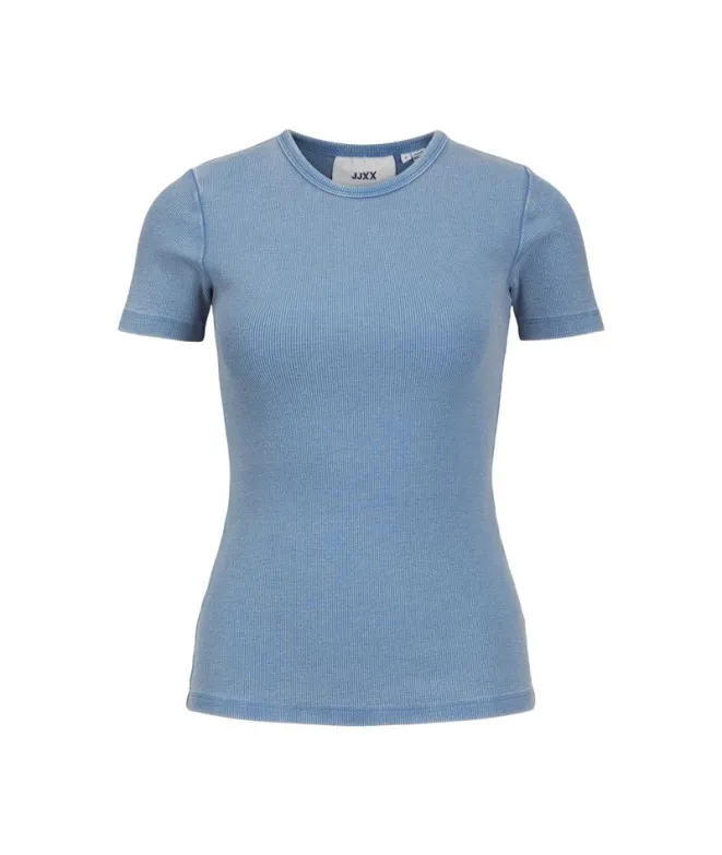 Camiseta Jack & Jones Jxfrankie Wash Ss Mujer Azul