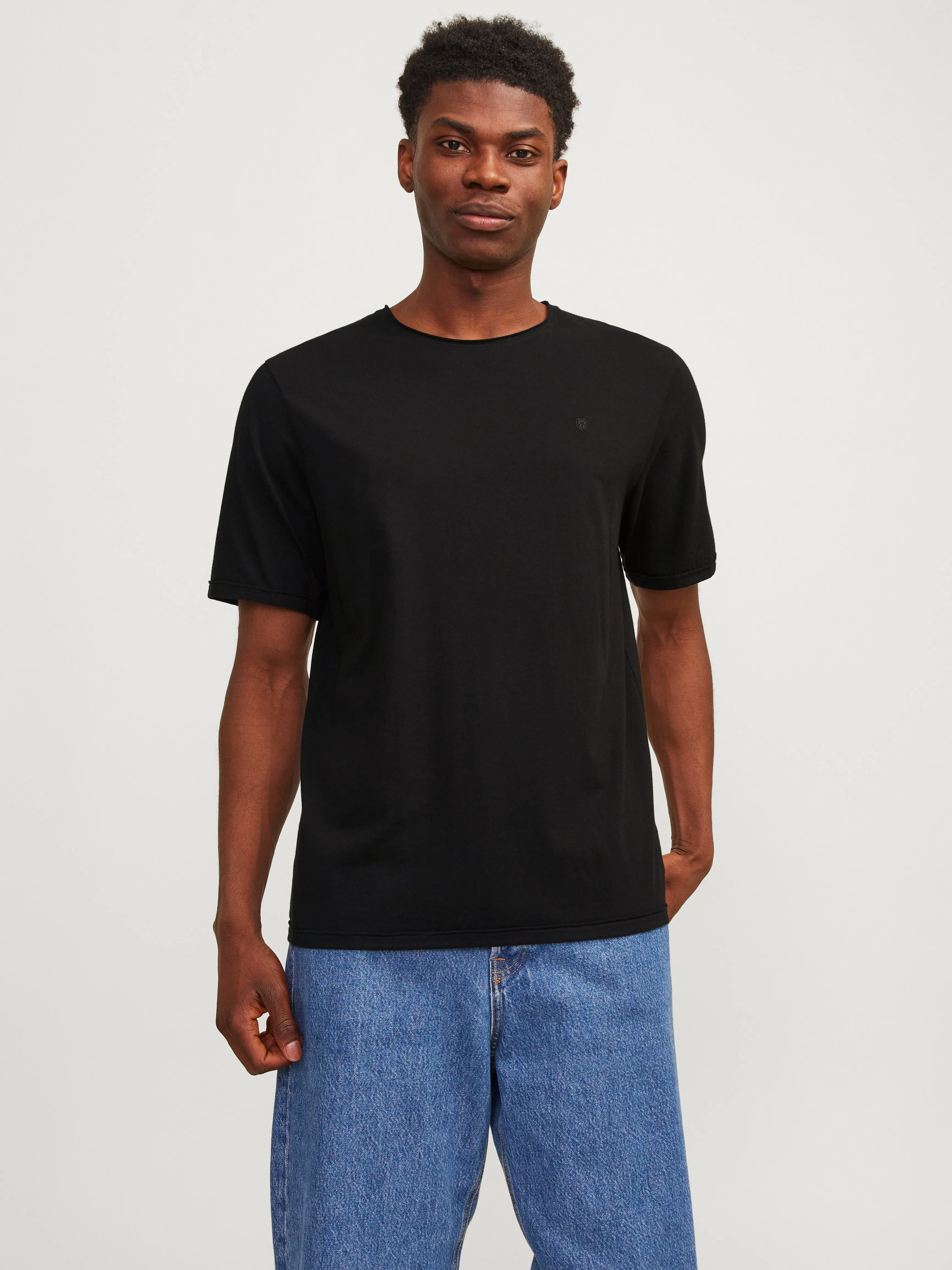 Camiseta Liso Cuello redondo | Negro | Jack & Jones®