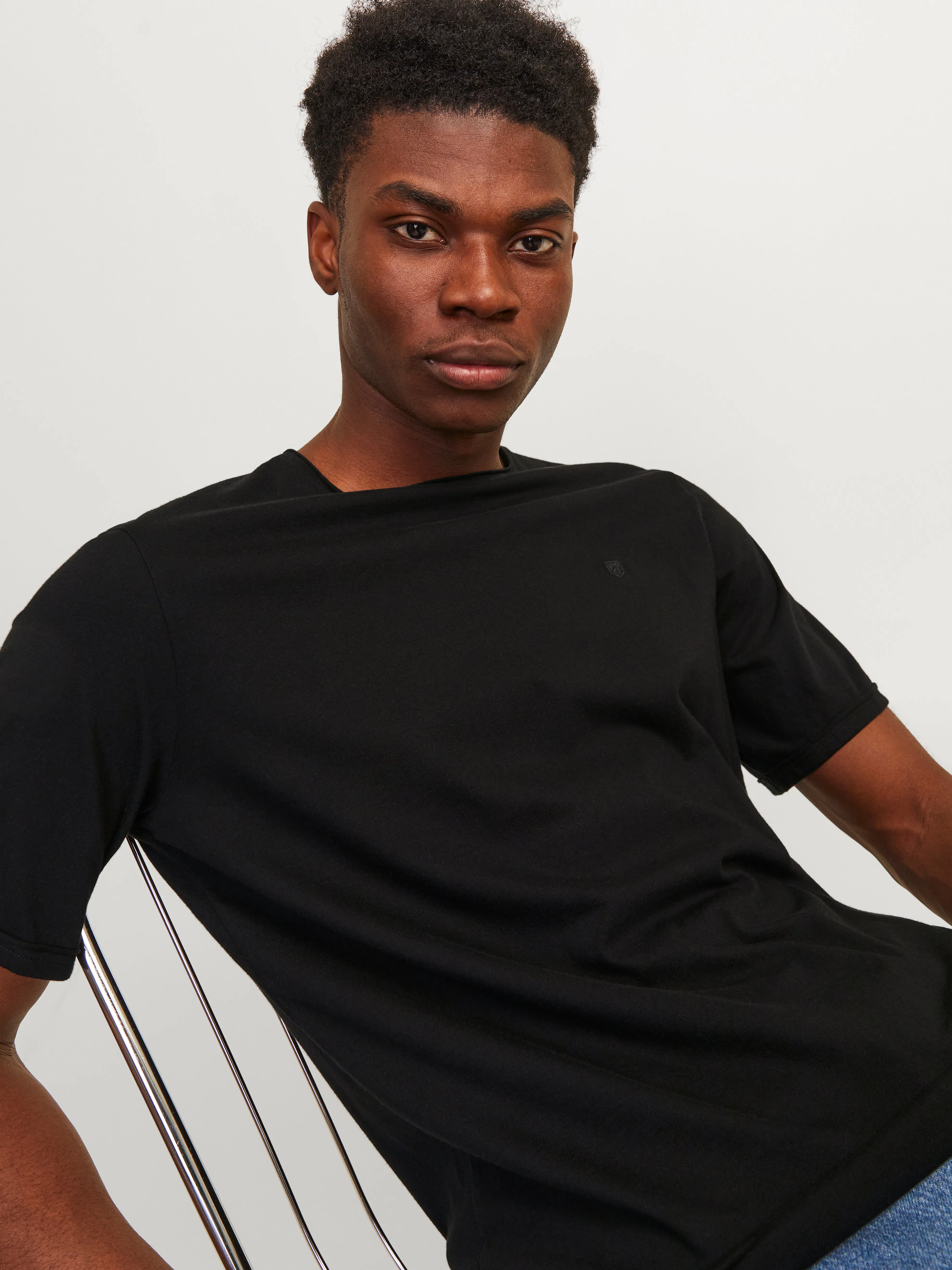 Camiseta Liso Cuello redondo | Negro | Jack & Jones®