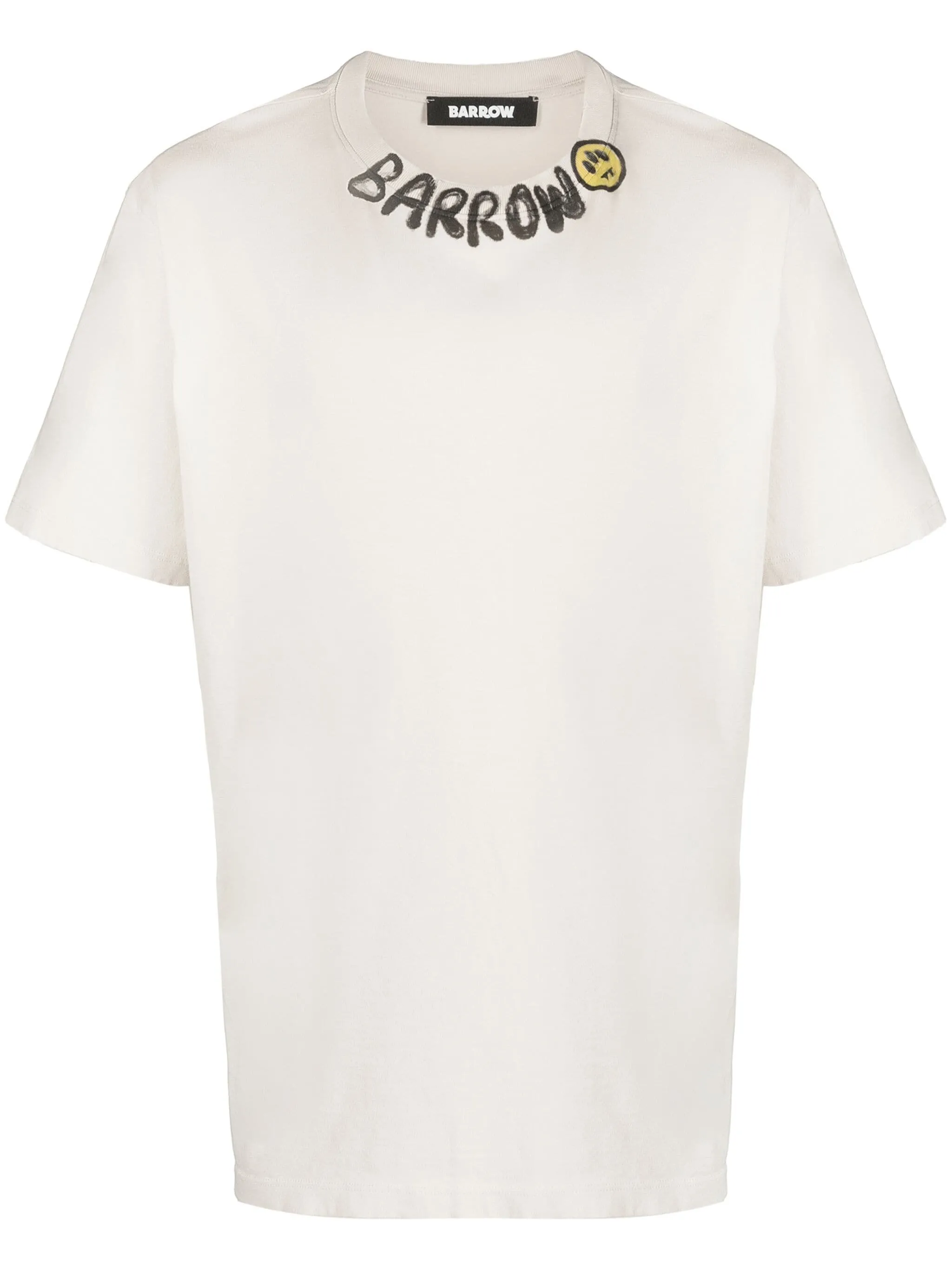 CAMISETA LOGO CUELLO BLANCA