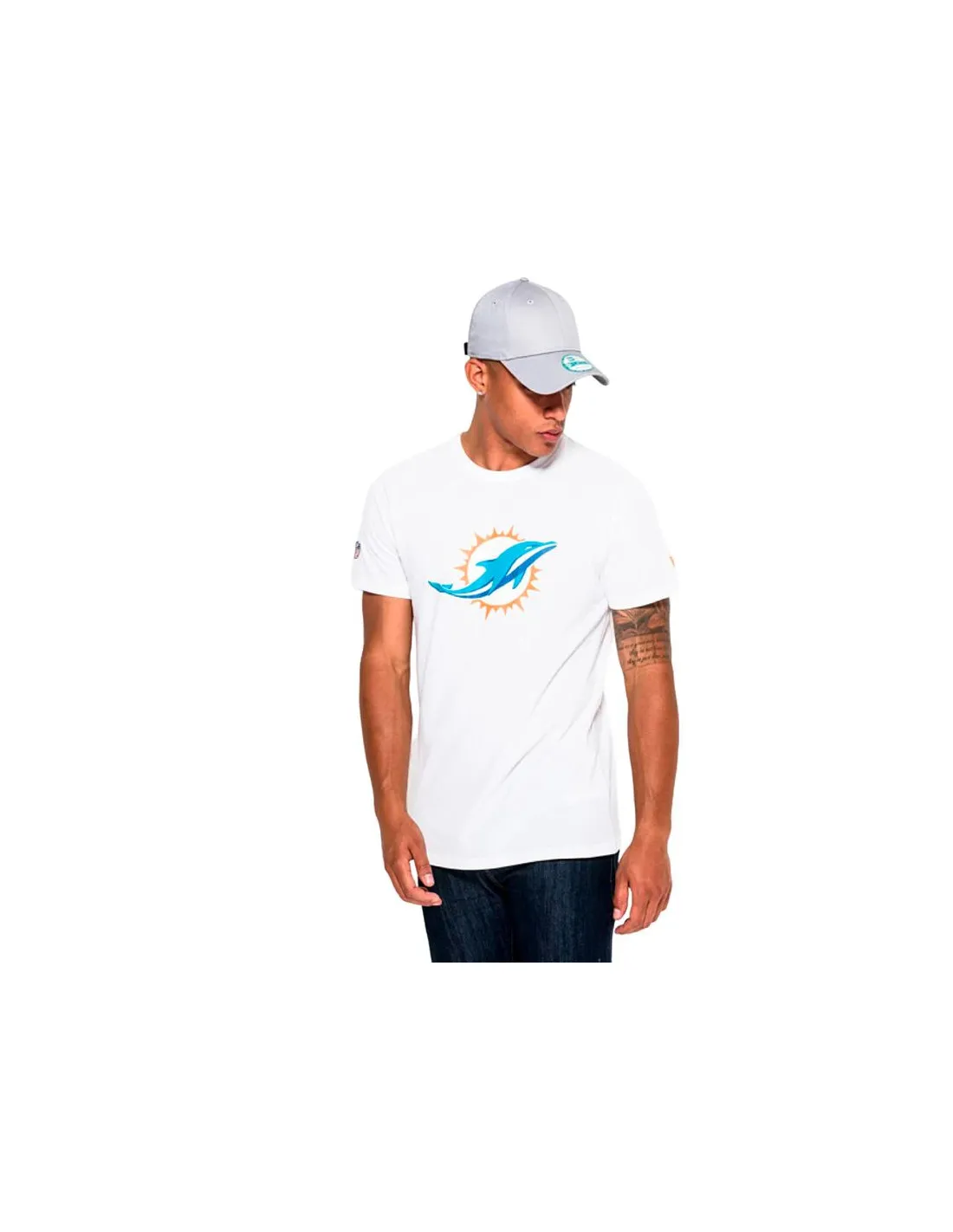 Camiseta New Era Miami Dolphins NFL Regular Hombre Blanco