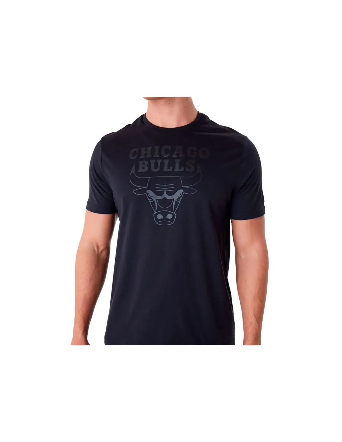 Camiseta New Era NBA Regular Chicago Bulls Negro Hombre
