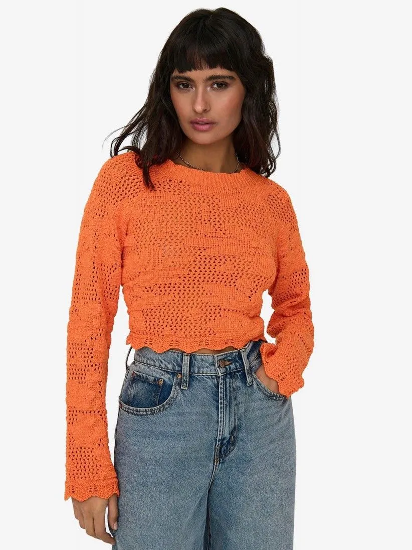 Camiseta Only Cille Life Ls Back Dtl Oneck Cc Knt