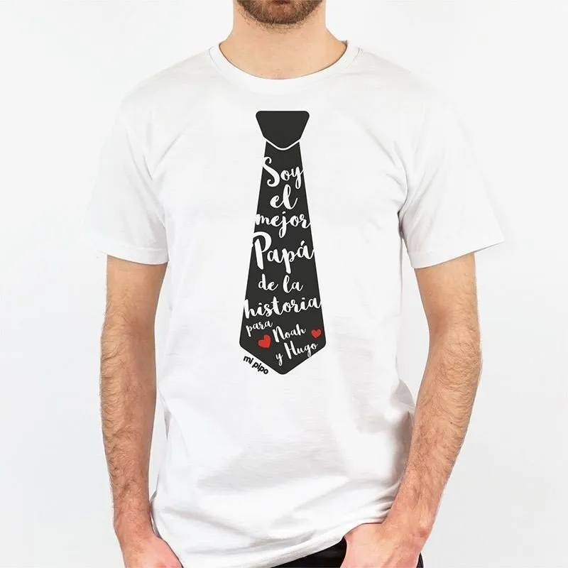 Camiseta papá personalizada Corbata