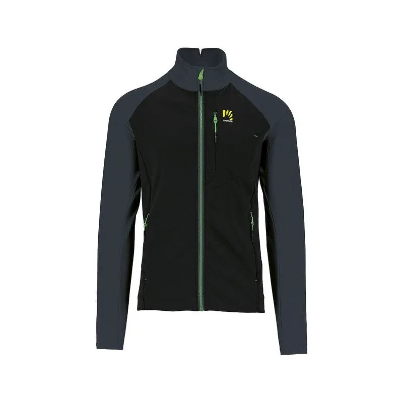 CAMISETA TéCNICA DE HOMBRE KARPOS PIZZOCCO EVO FULLZIP (NEGRO/VERDE JAZMíN)