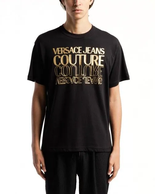 Camiseta Versace Jeans Couture 76GAHT10 Negro