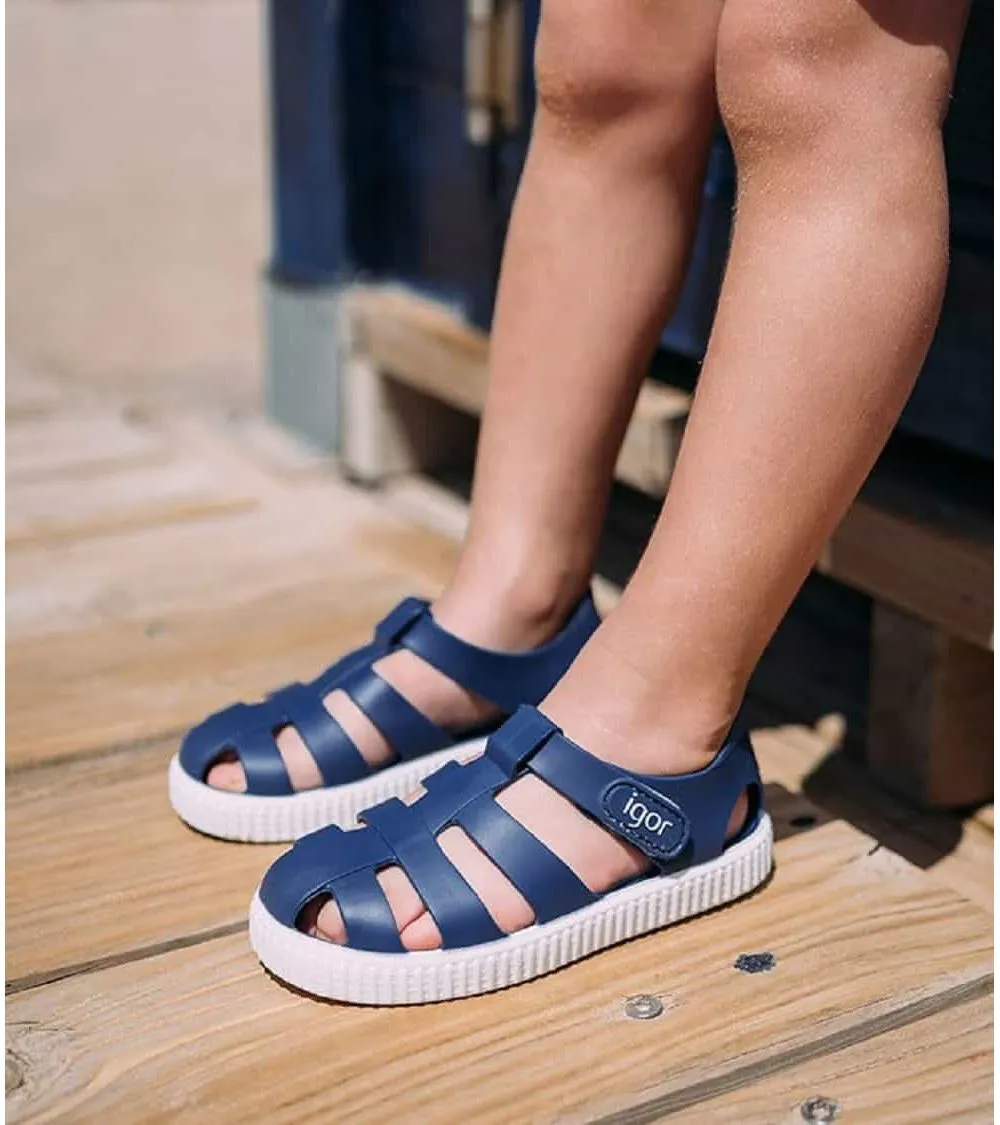 CANGREJERAS PLAYA IGOR NICO AZUL MARINO VELCRO
