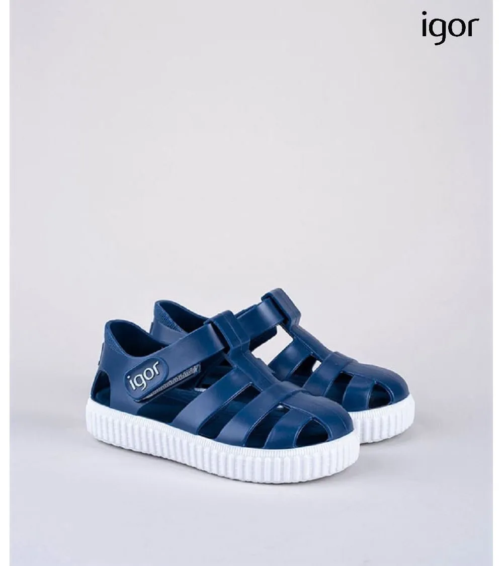CANGREJERAS PLAYA IGOR NICO AZUL MARINO VELCRO