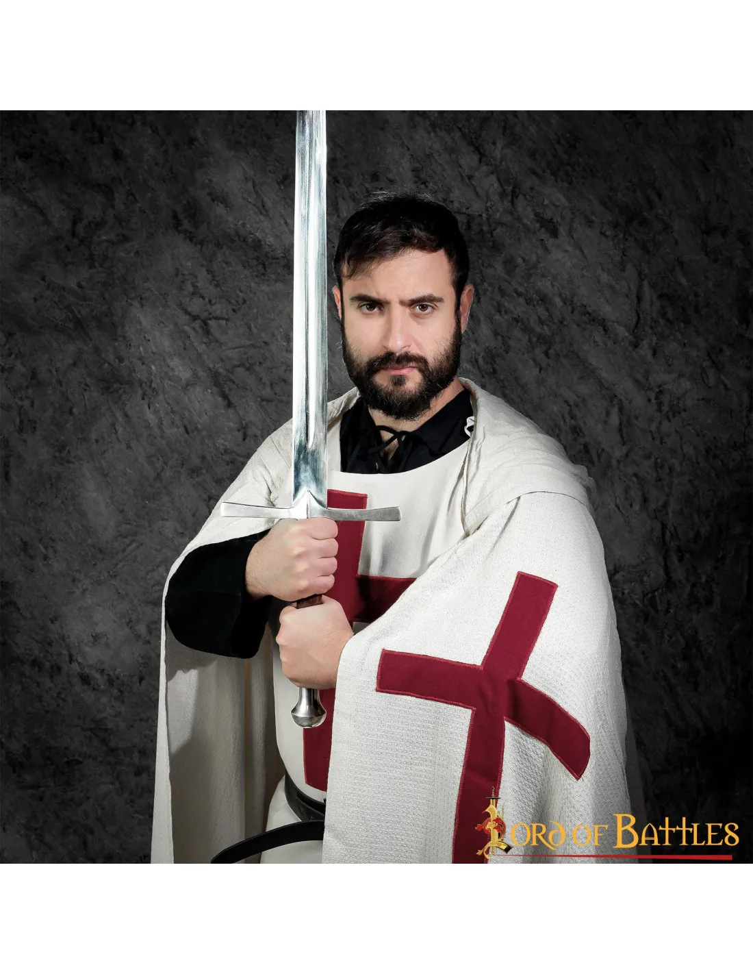 Capa medieval en algodón Caballeros Templarios