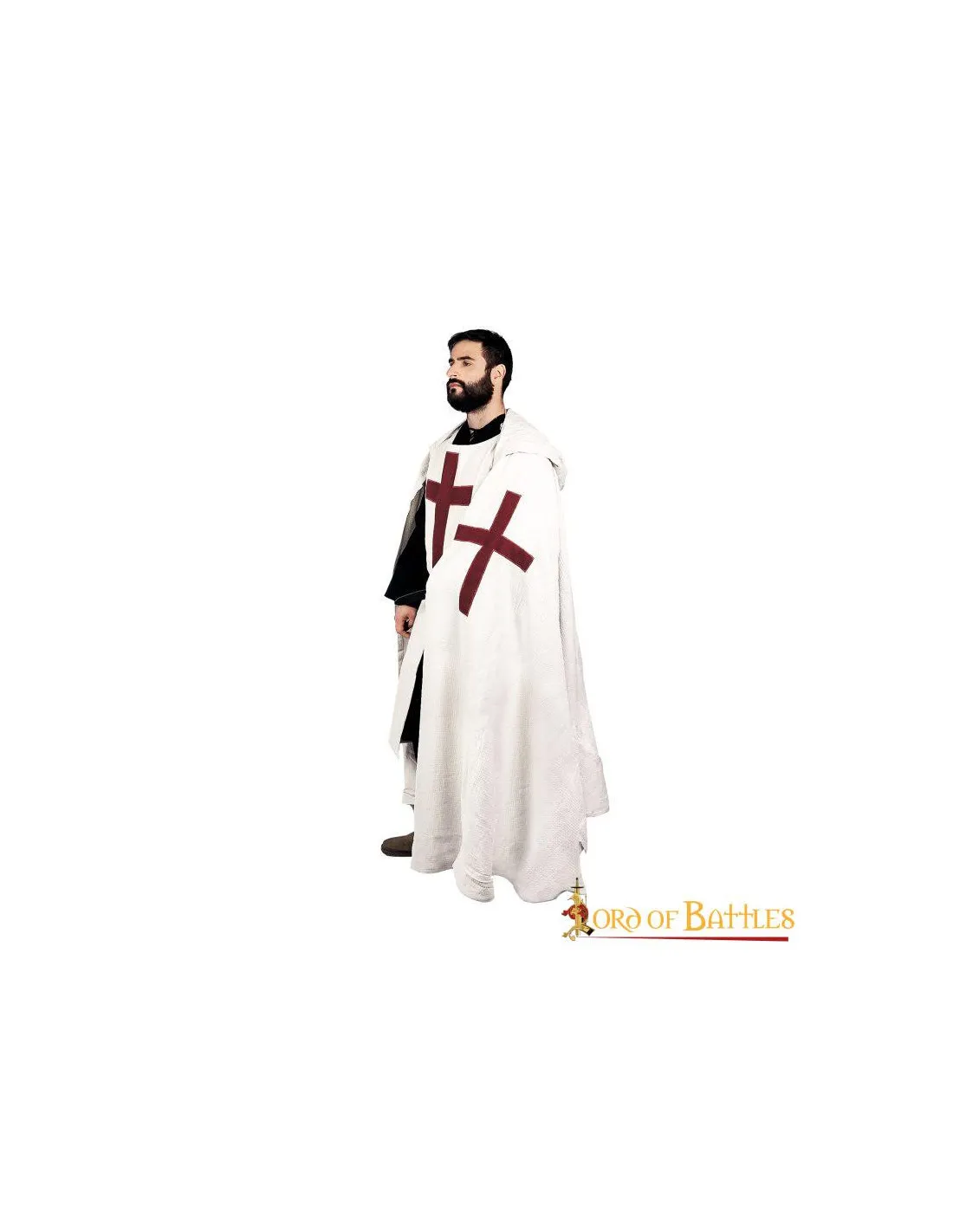 Capa medieval en algodón Caballeros Templarios