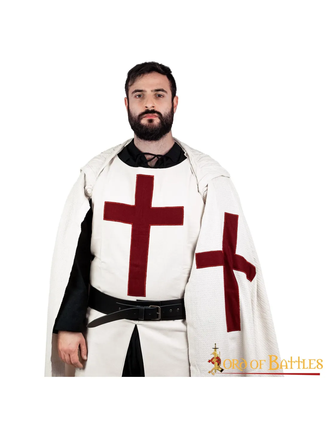Capa medieval en algodón Caballeros Templarios