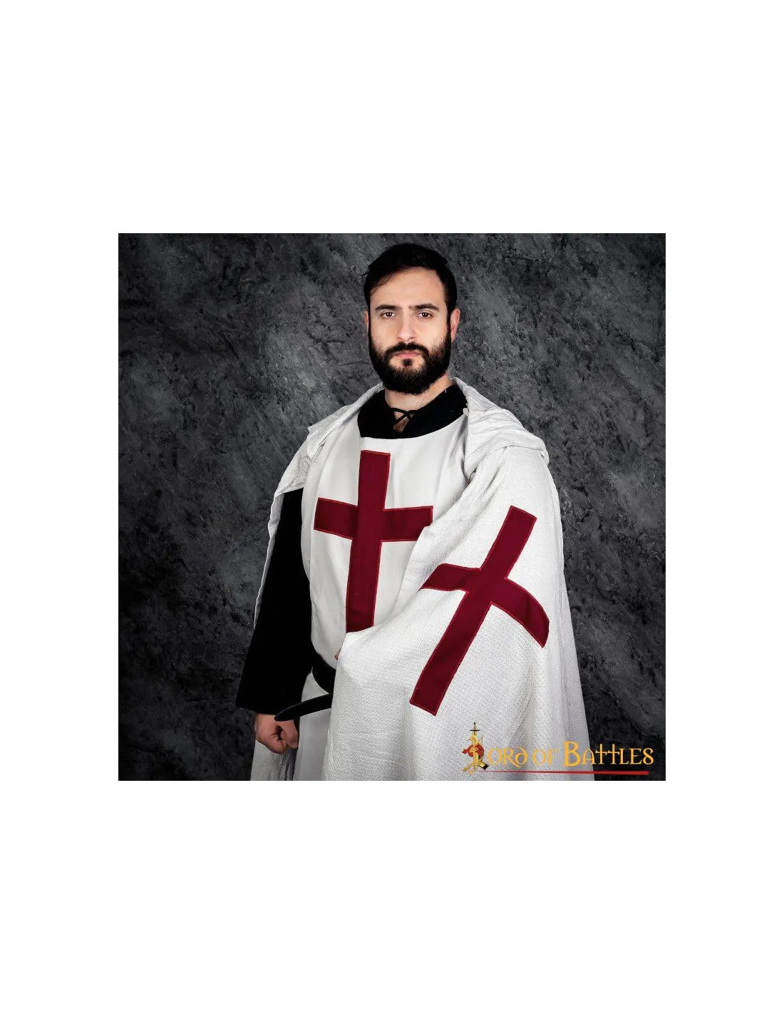 Capa medieval en algodón Caballeros Templarios