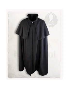 Capa medieval lana modelo Bron, negro