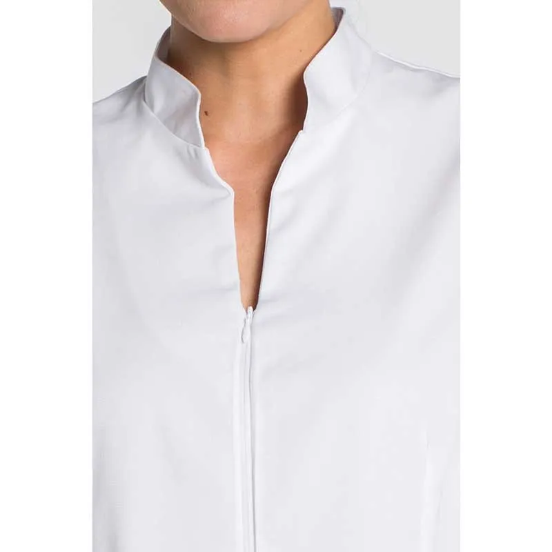 CASACA ENTALLADA CON CUELLO MAO BLANCA  DYNEKE