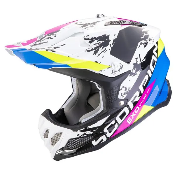 CASCO SCORPION VX22 AIR CX WHITE BLACK BLUE 
