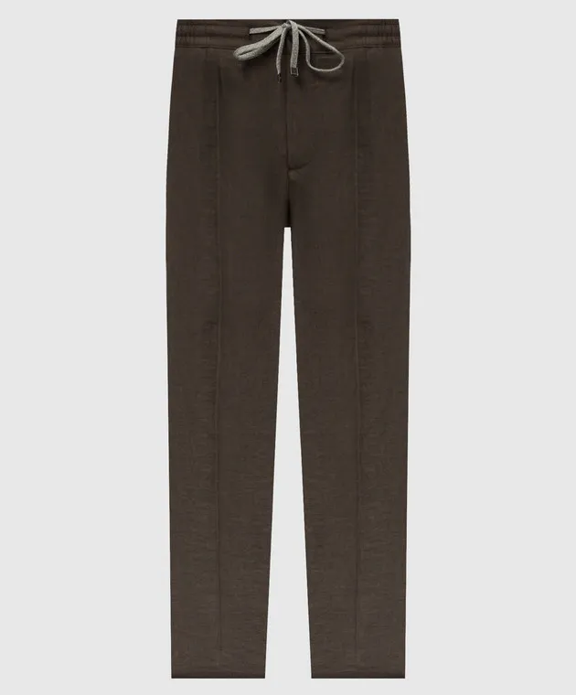 Cashmere&Whiskey Brown linen pants