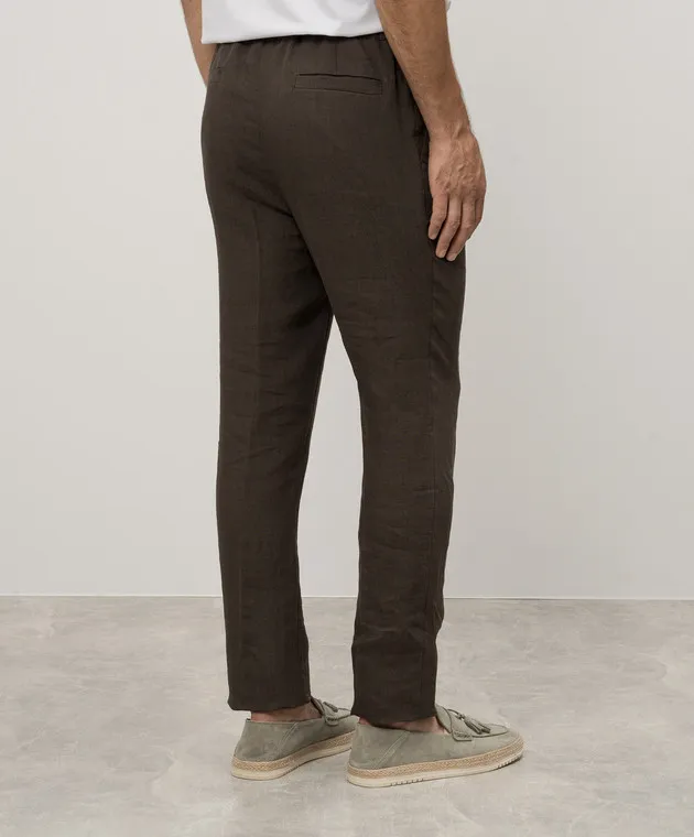 Cashmere&Whiskey Brown linen pants