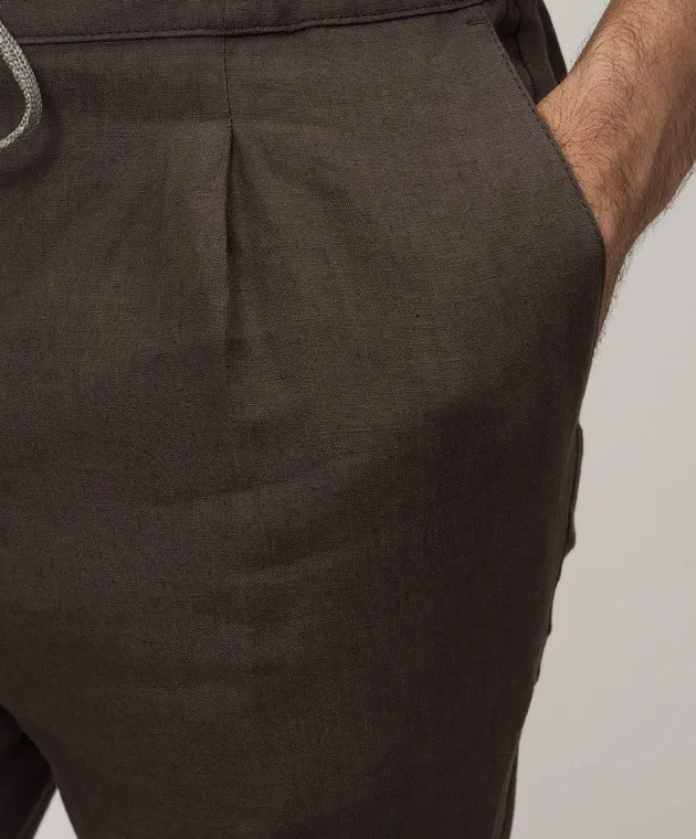 Cashmere&Whiskey Brown linen pants