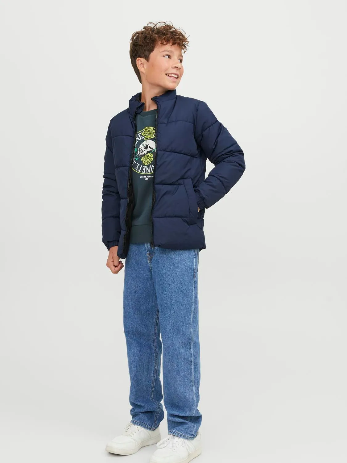 Chaqueta corta acolchada Junior | Azul oscuro | Jack & Jones®