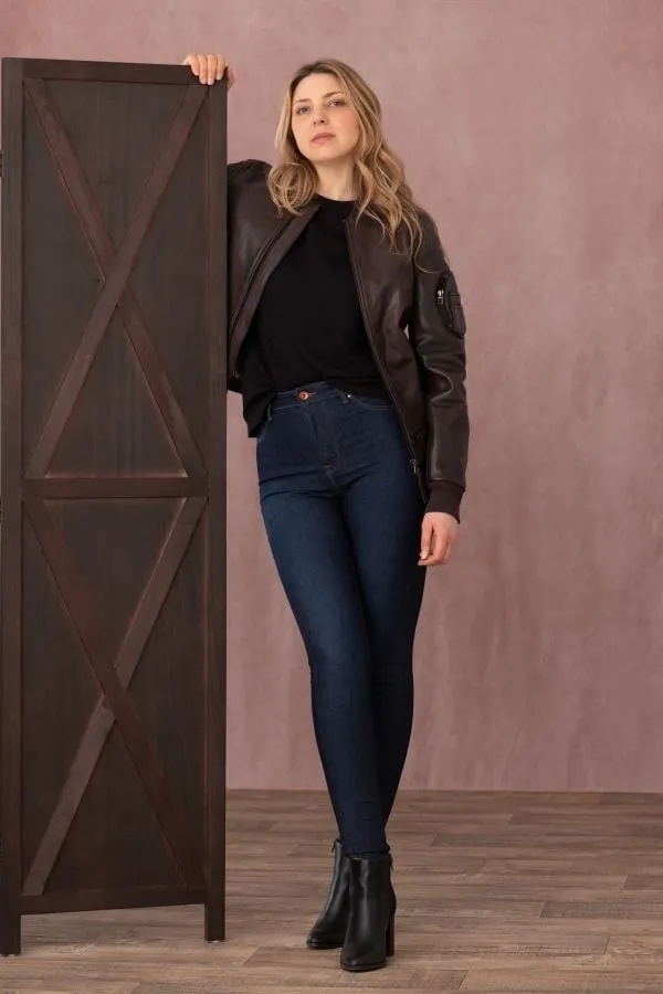 Chaqueta Mujeres Patrouille De France Baker Alpha Brown