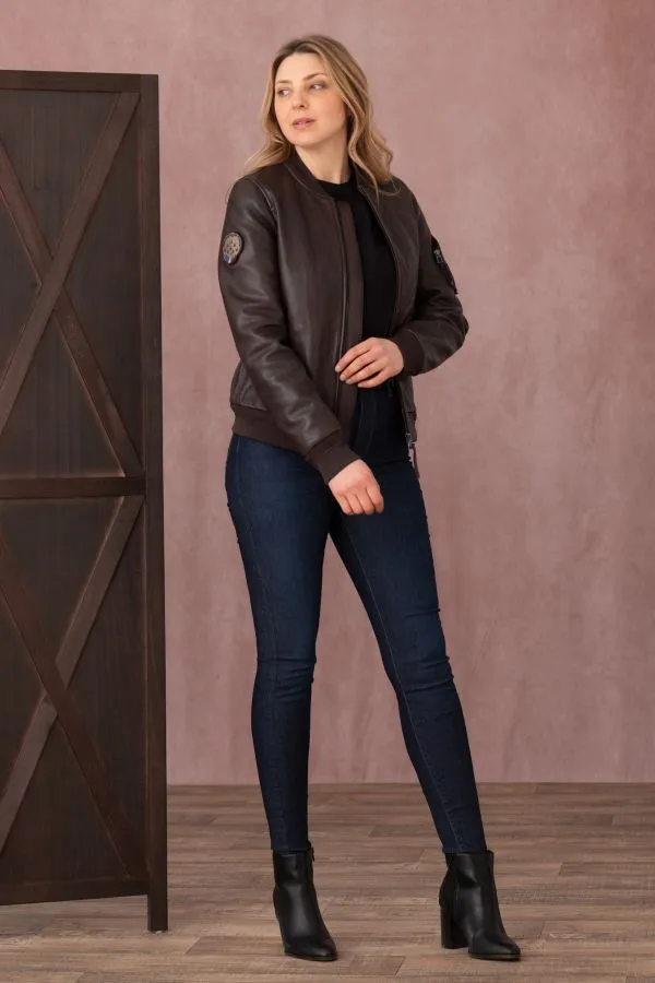 Chaqueta Mujeres Patrouille De France Baker Alpha Brown