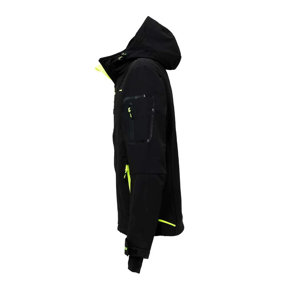 Chaqueta Soft Shell Space negro y lima