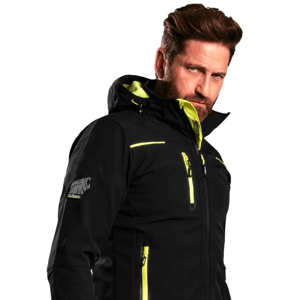 Chaqueta Soft Shell Space negro y lima