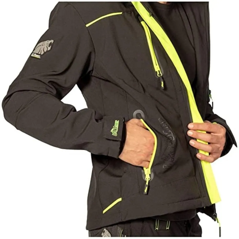 Chaqueta Soft Shell Space negro y lima