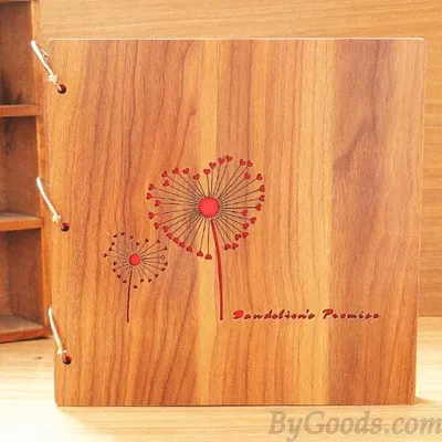 Christmas Present 12 inch Wood Manually Paste Photo Album