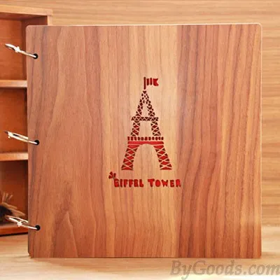 Christmas Present 12 inch Wood Manually Paste Photo Album