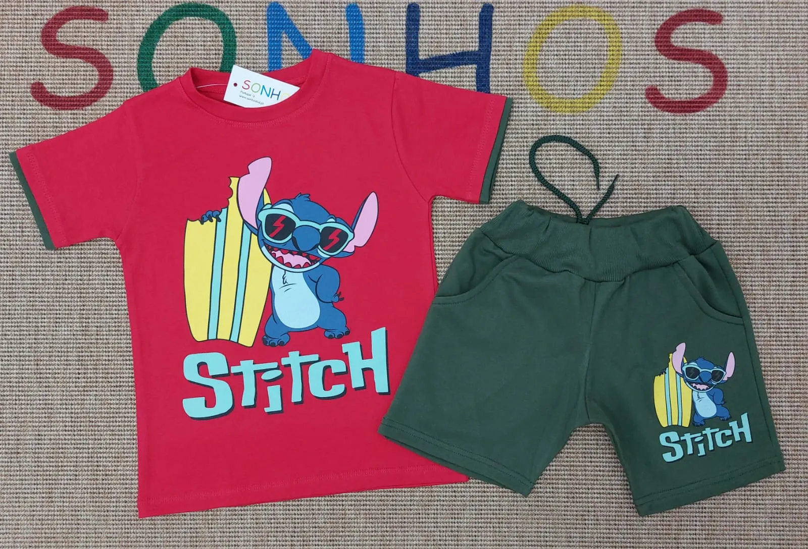 Conjunto Corto Stitch Niño