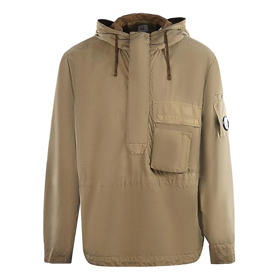 C.P. Company Flat Nylon Lead Brown Overshirt Jacket