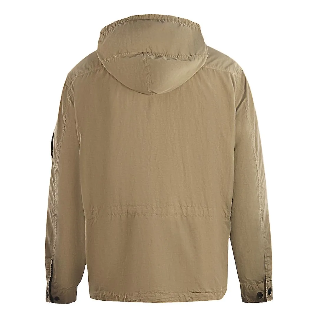 C.P. Company Flat Nylon Lead Brown Overshirt Jacket