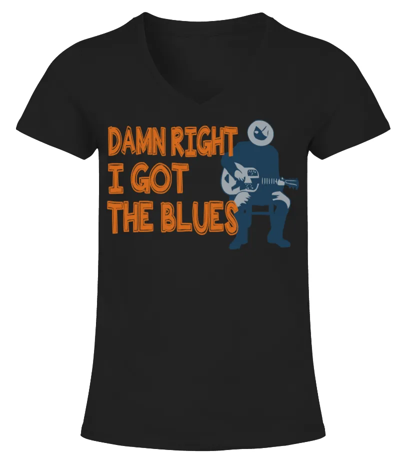 DAMN RIGHT I GOT THE BLUES Camiseta cuello pico Mujer
