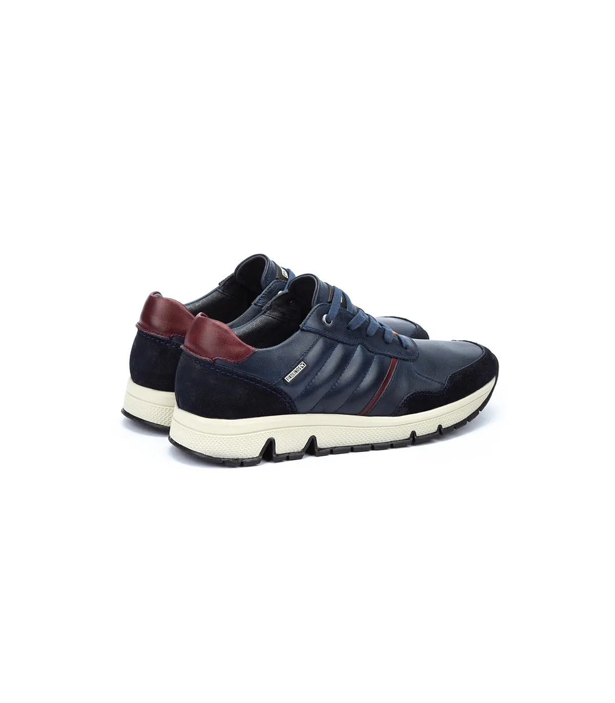 Deportivo para hombre en piel de color azul