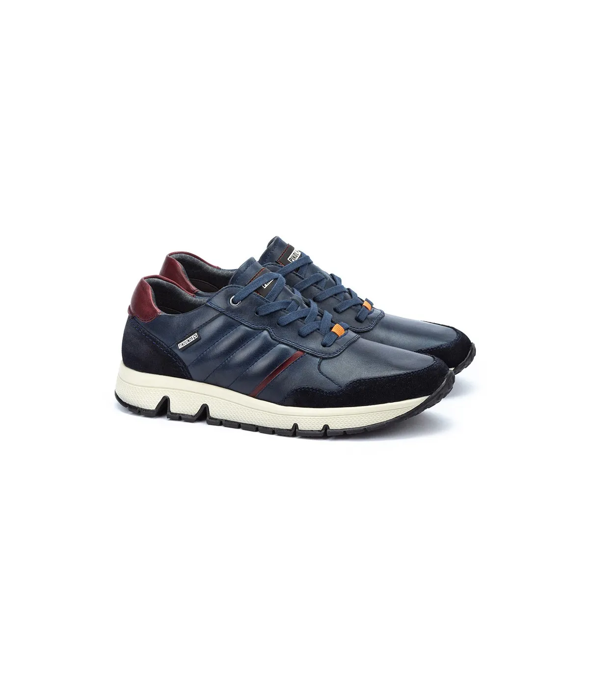 Deportivo para hombre en piel de color azul