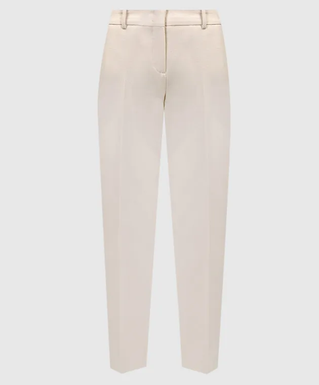 Ermanno Scervino Beige pants made of wool