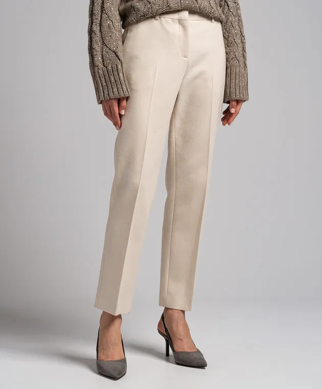 Ermanno Scervino Beige pants made of wool