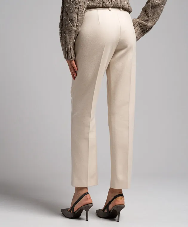 Ermanno Scervino Beige pants made of wool