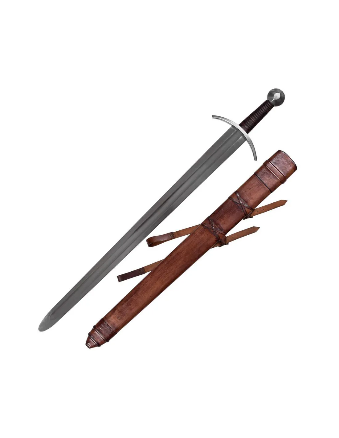 Espada medieval para prácticas con vaina